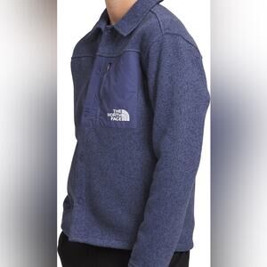 NWT The North Face Sweater Fleece Button Down Jacket in Blue XL 14/16